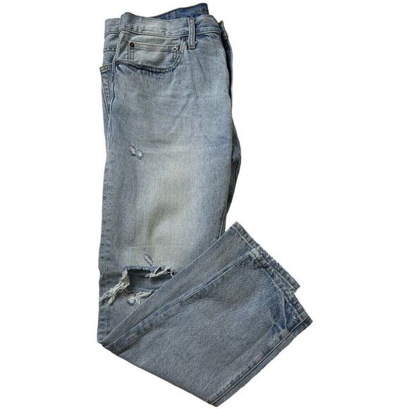 American Eagle Outfitters Jeans Mens Size 34X30 Slim Distressed Light Wash Denim - Picture 8 of 13